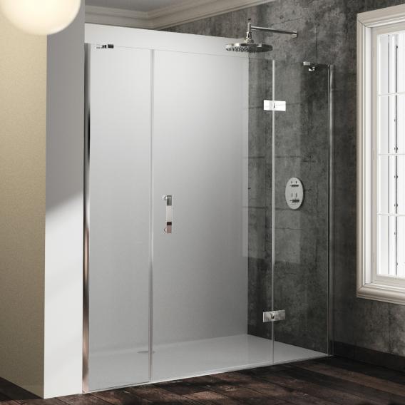 dušas durvis Solva pure, 1600 mm, h=2000 mm, kreisā puse, hroms/caurspīdīgs stikls AP